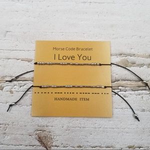 3/$24 Morse Code Bracelet I Love You Mantra Bracelet Set of Two
